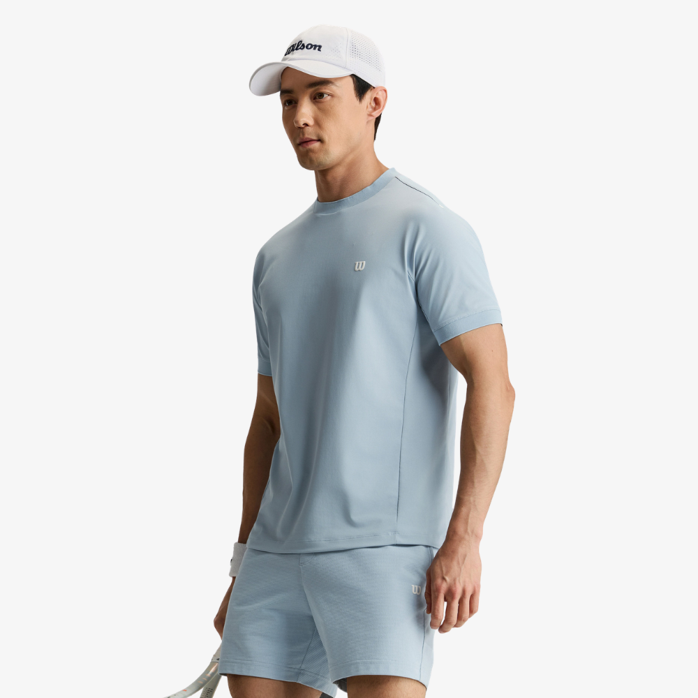 Wilson Men Daily Court Tee Blue Fog